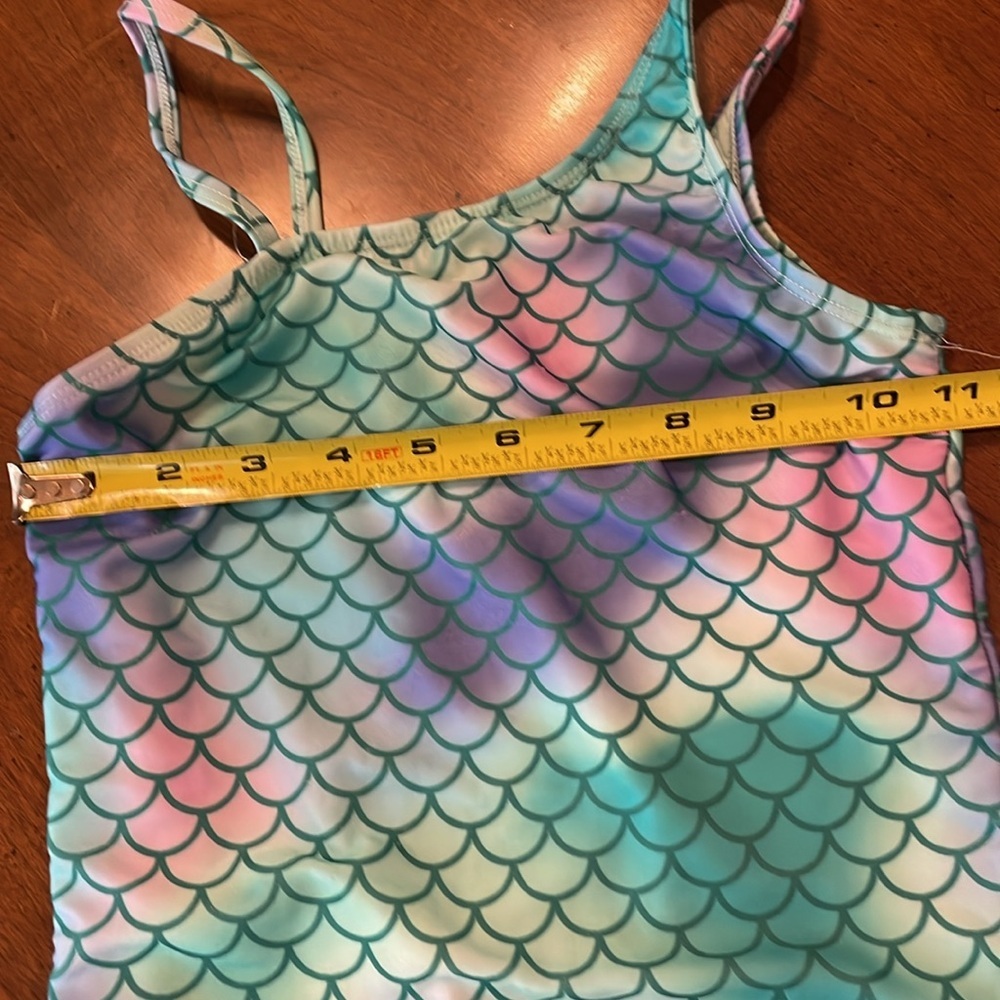 SO Little Mermaid One Piece Swimsuit - girls size 10 including free Mermaid Tail - Picture 11 of 16